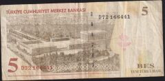 8.Emisyon 5 Ytl D72 166441 Çok Temiz