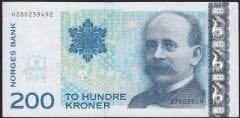 Norveç 200 Kroner 1994 Çok Temiz+