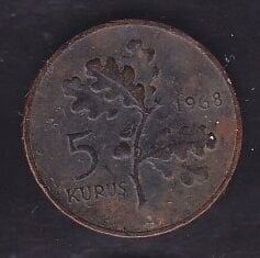 1968 Yılı 5 Kuruş