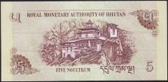 Bhutan 5 Ngultrum 2015 Çil Pick 28c ( 5555 )