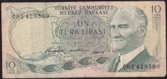 6.Emisyon 1.Tertip 10 Lira C05 429580 Temiz