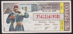1978 19 OCAK ÇEYREK BİLET