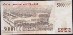 7.Emisyon 5 000 000 Lira F18 454356 Çok Temiz+