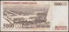 7.Emisyon 5 000 000 Lira J53 355732 Çok Temiz