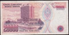 7.Emisyon 1.Tertip 20000 Lira C22 195447 Çok Temiz