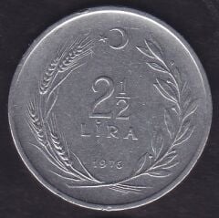 1976 Yılı 2.5 Lira Ters