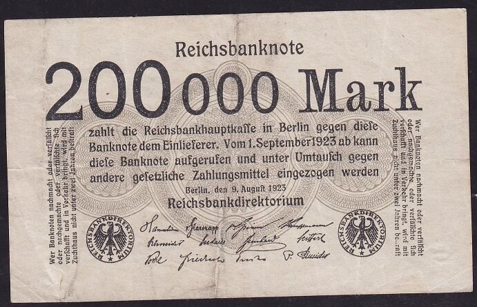Almanya 200.000 Mark 1923 Çok Temiz+