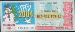 2003 31 Aralık Yarım Bilet - Y Serisi
