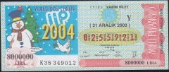 2003 31 Aralık Yarım Bilet - Y Serisi