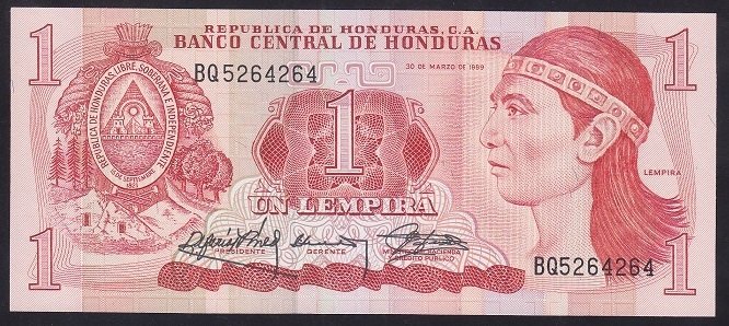 HONDURAS 1 LEMPİRA 1989 ÇİL