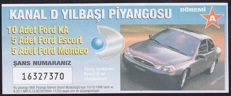 Kanal D Yılbaşı Piyangosu 1998
