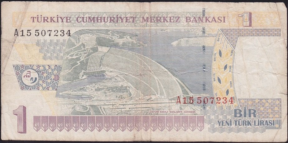 8.Emisyon 1 YTL A15 507234 Temiz