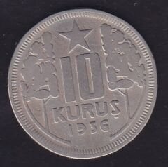 1936 Yılı 10 Kuruş