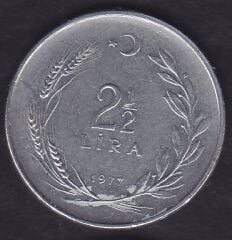 1977 Yılı 2.5 Lira Düz