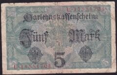 Almanya 5 Mark 1917 Temiz