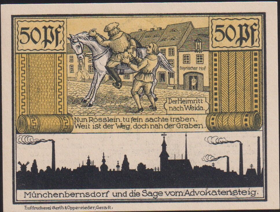 Almanya 50 Pfennig Notgeld 1921 Çil