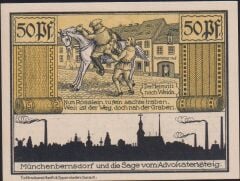 Almanya 50 Pfennig Notgeld 1921 Çil