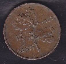1967 Yılı 5 Kuruş