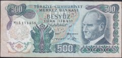 6.EMİSYON 2.TERTİP 500 LİRA M15 171458 ÇOK TEMİZ eski para mezat