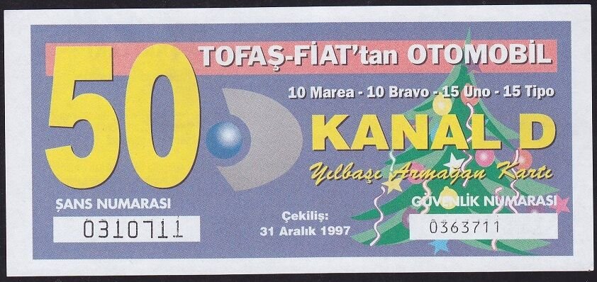 Kanal D Yılbaşı Piyangosu 1997