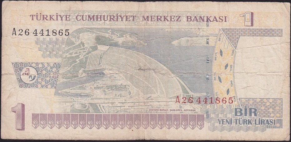 8.Emisyon 1 YTL A26 441865 Temiz