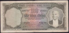 5.EMİSYON 1.TERTİP 100 LİRA A11 21324 ÇOK TEMİZ