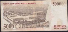 7.Emisyon 5 000 000 Lira F16 481765 Çok Temiz