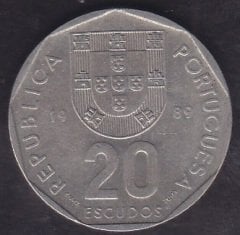 PORTEKİZ 20 ESCUDOS 1989