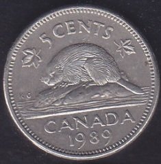 Kanada 5 Cent 1989