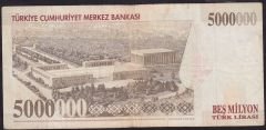 7.Emisyon 5 000 000 Lira J56 014082 Çok Temiz