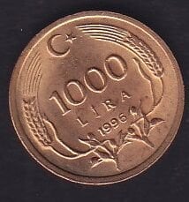 1996 Yılı 1000 Lira Çil
