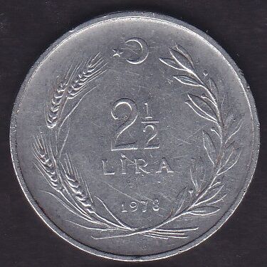 1978 Yılı 2.5 Lira Düz