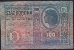 Avusturya Macaristan 100 Korona 1912 Ççt Çilaltı