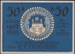 Almanya 50 Pfennig Notgeld 1922 Çil