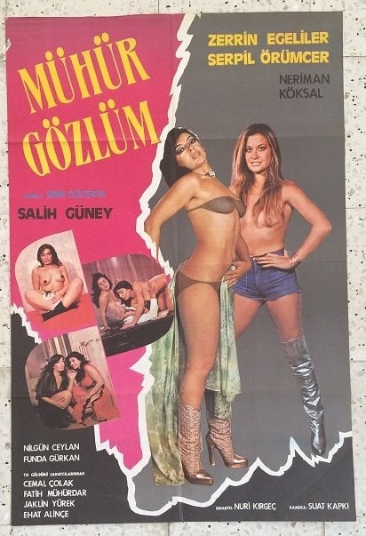 ZERRİN EGELİLER- SERPİL ÖRÜMCER - MÜHÜR GÖZLÜM - FİLM AFİŞİ eski para mezat