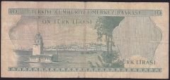 6.Emisyon 1.Tertip 10 Lira B63 135725 Çok Temiz