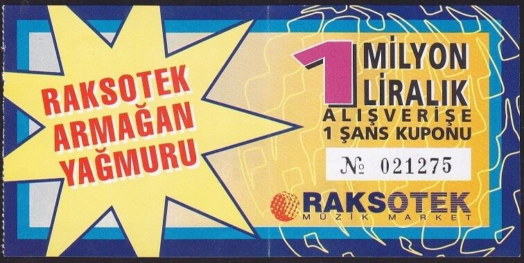 Raksotek Hediye Piyangosu 1996