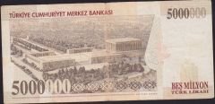 7.Emisyon 5 000 000 Lira F14 049483 Çok Temiz