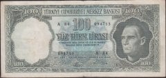 5.Emisyon 5.Tertip 100 Lira A84 094713 Çok Temiz