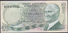 6.EMİSYON 1.TERTİP 10 LİRA A54 419136 ÇİLALTI ÇİL