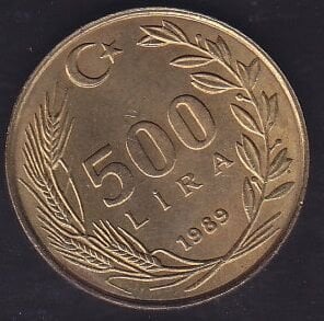 1989 Yılı 500 Lira