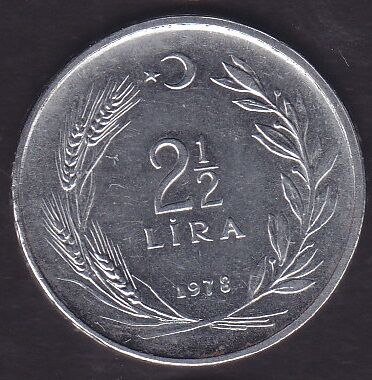 1978 Yılı 2.5 Lira Düz