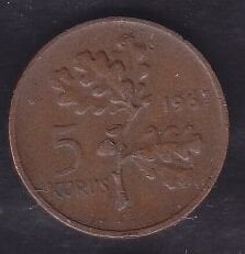 1967 Yılı 5 Kuruş
