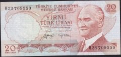 6.Emisyon 3.Tertip 20 Lira H23 709550 Çok Temiz+