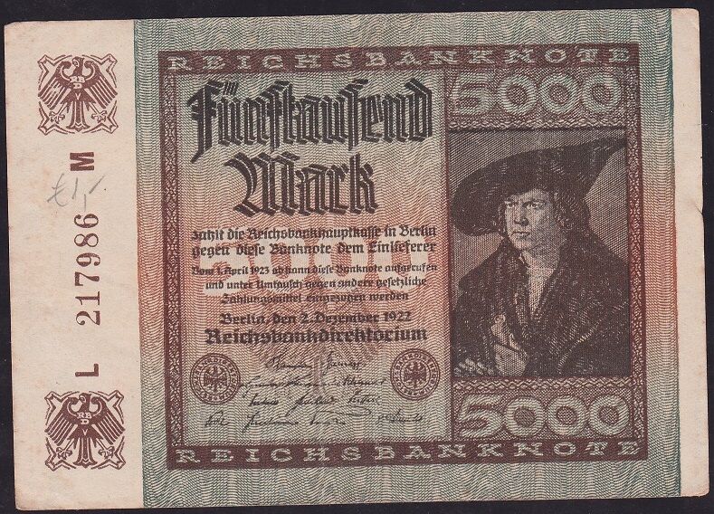 Almanya 5000 Mark 1922 Çok Temiz