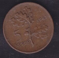 1967 Yılı 5 Kuruş