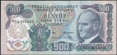 6.Emisyon 2.Tertip 500 Lira M54 385583 Çok Çok Temiz+