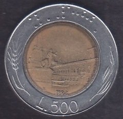 İTALYA 500 LİRET 1992