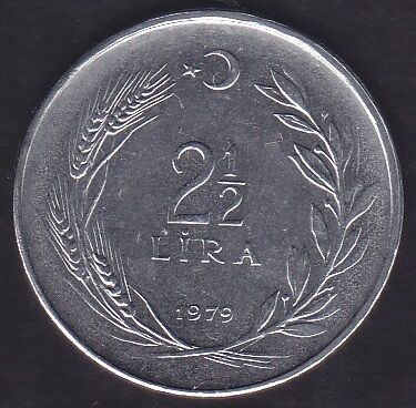 1979 Yılı 2.5 Lira Ters