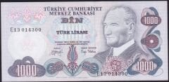 6.Emisyon 2.Tertip 1000 Lira E13 014300 Çilaltı